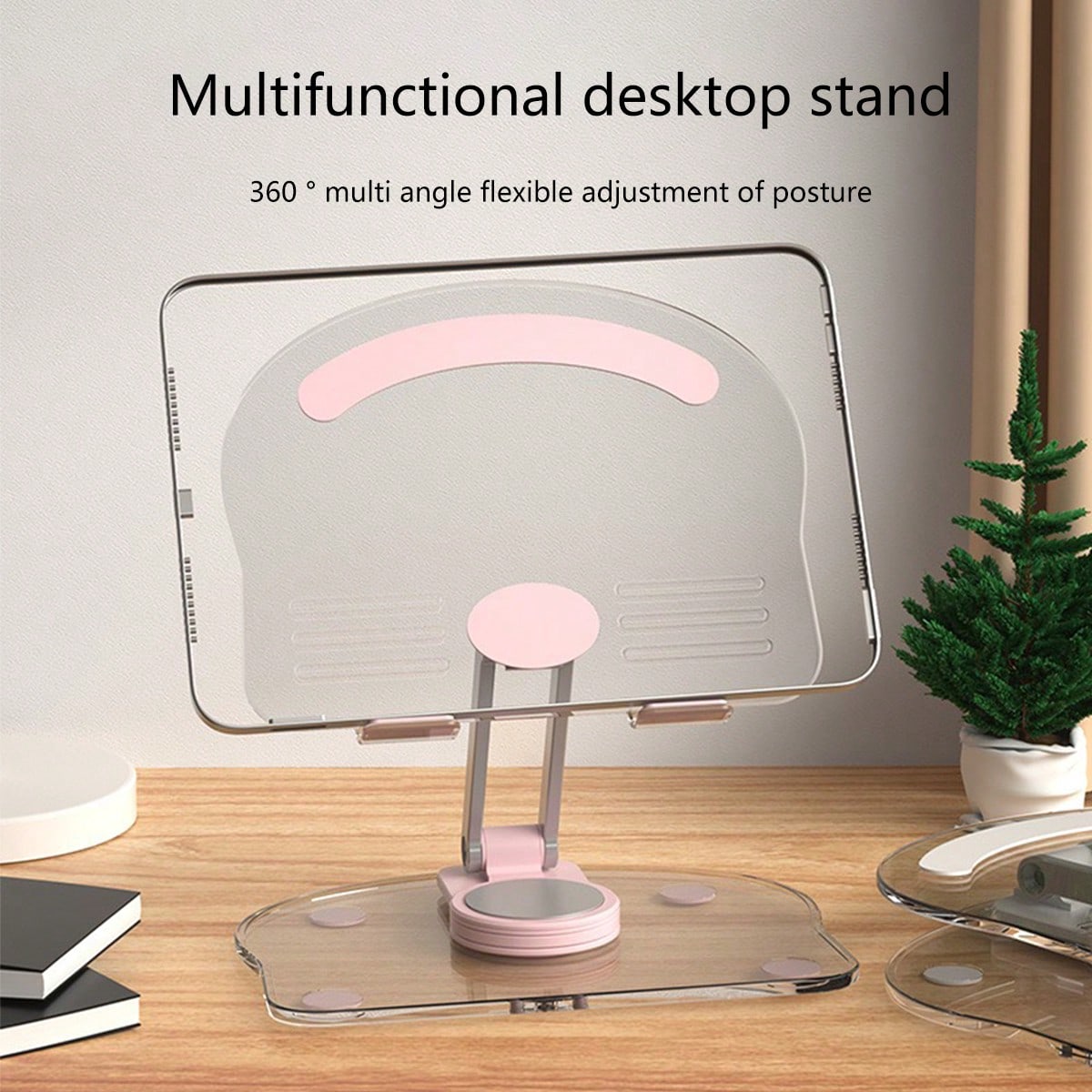 Tablet Accessories For Kids - Transparante tabletstandaard van acryl, draaibare bureaustandaard,