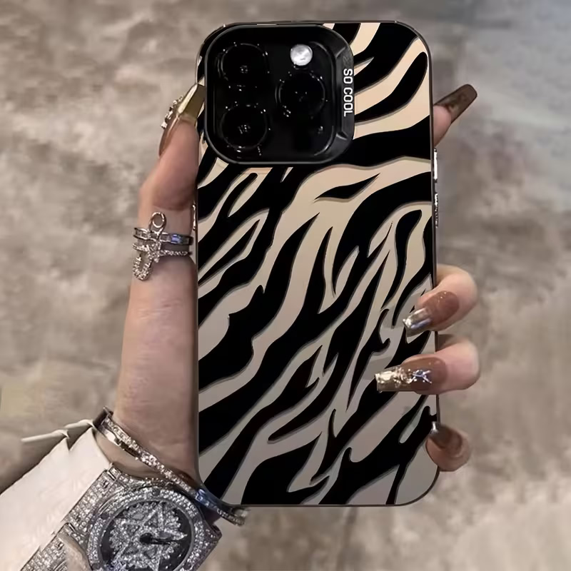 Tablet And Accessories Case - Zebra-patroon Zwarte Geavanceerde IMD Stootvaste Hoes