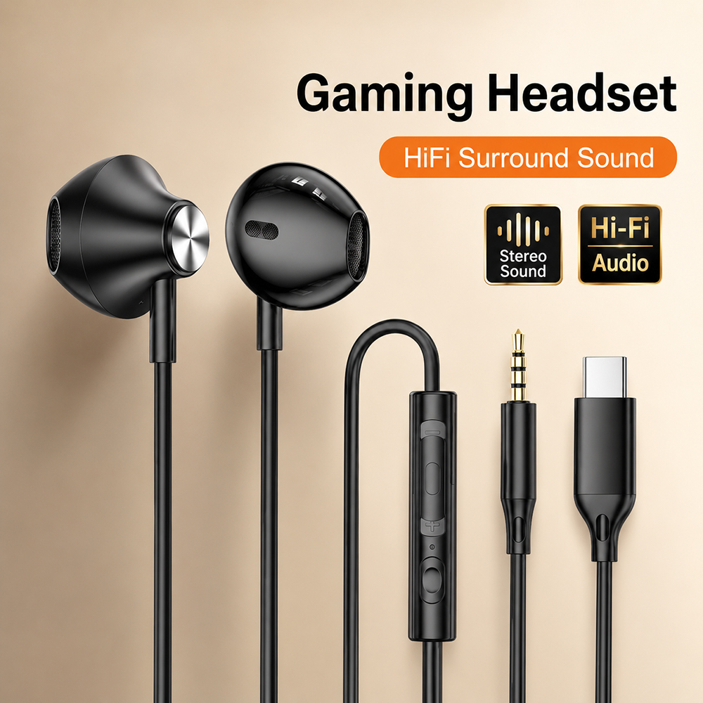 Iphone Tablet Accessories - HiFi Surround-hoofdtelefoon Bass Stereo Sound voor