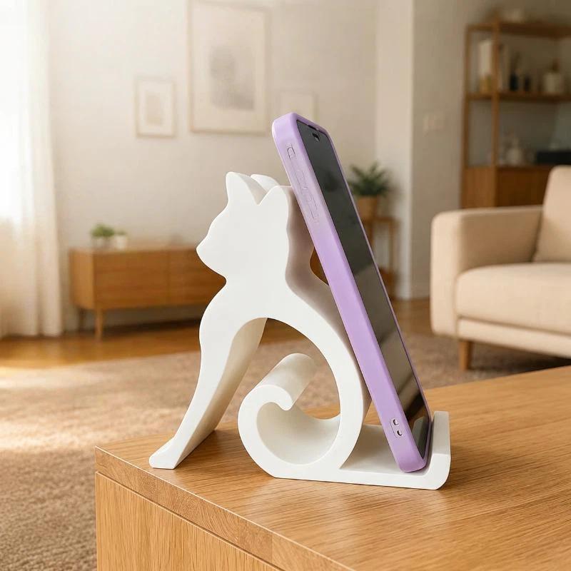 Tablet Accessories 3D Print - 1 stuk 3D-geprinte schattige kitten-hond telefoonstandaard