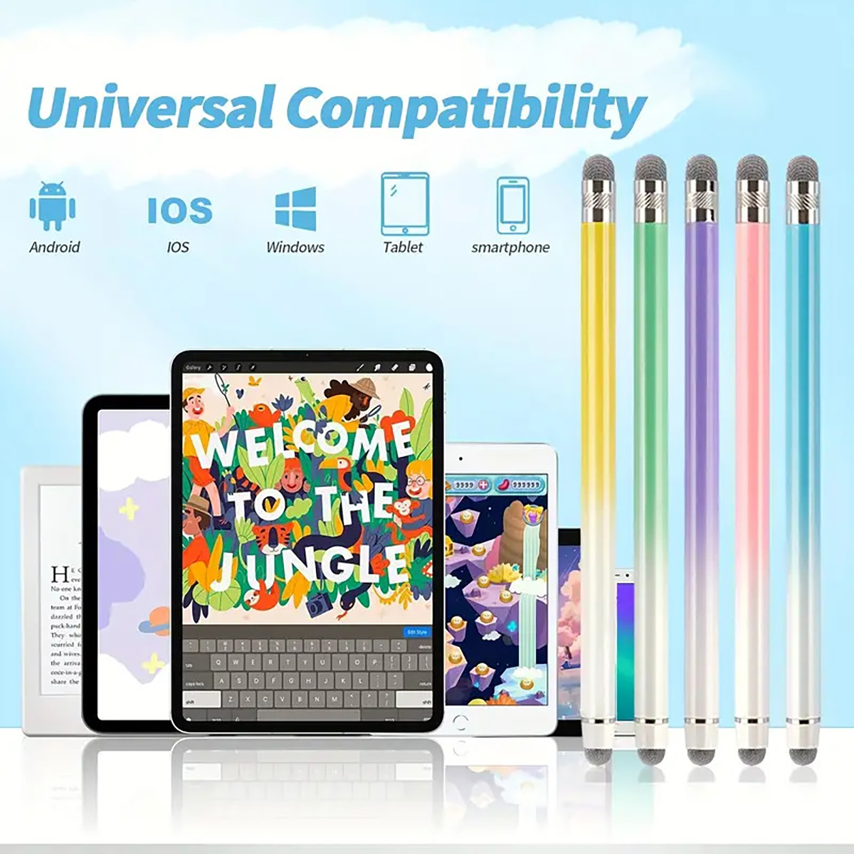Tablet Pencil Accessories - 1-pack touchscreenpen, geschikt voor tablets, universele