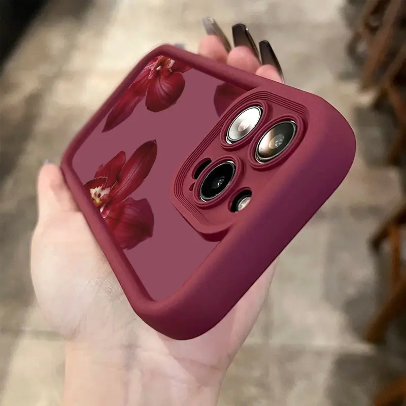 Wijnrode orchideeën bloemenpat - Tablet And Accessories Case recensie en prijs